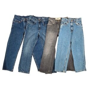 Mixed Brands Boys Size 10 Jeans (4 Pair Bundle) Bootcut Slim Blue Black